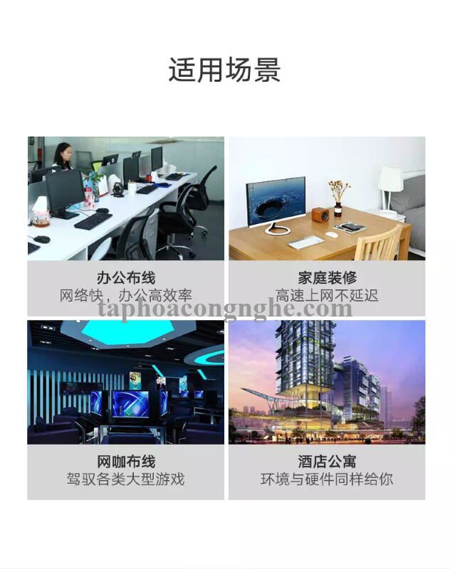 Ugreen 50196 10M màu Đen Cáp mạng LAN cat6 Đầu bấm kim loại NW101 30050196